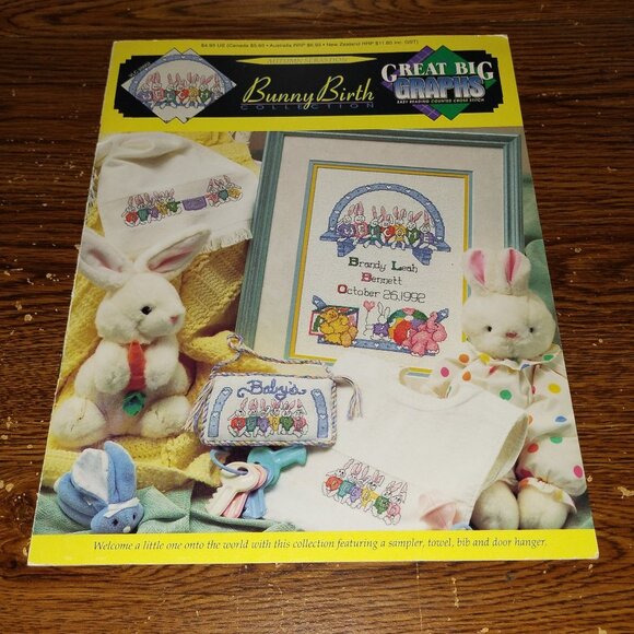 Bunny Birth Collection Counted Cross Stitch (Great Big Graphs, 1992) - Picture 1 of 2